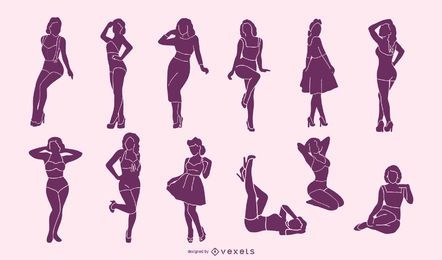 Pin Up Girl Silhouette