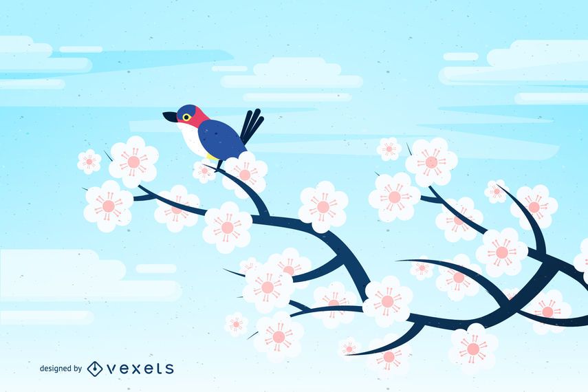 Bird on Tree Easter Card Bird on Tree Easter Card