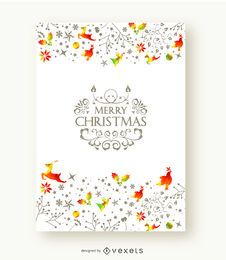 Merry Christmas beautiful postcard
