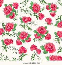 Padrão de fundo de rosas