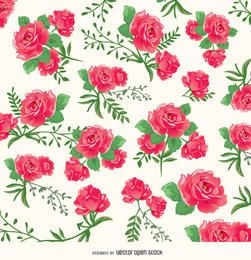 Roses background pattern