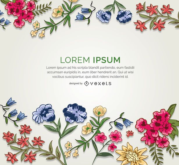 Grußkarte mit Blumen Grußkarte mit Blumen