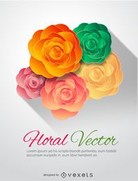 Enfeite de flor colorida