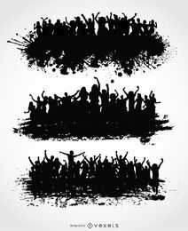 Grunge crowds set