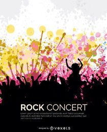 Rock concert crowd