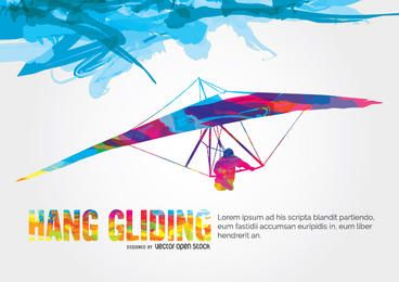 Hang Gliding colorful design Hang Gliding colorful design