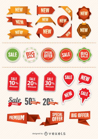 Promo badges and labels Promo badges and labels