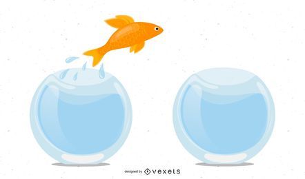 Fish jumping