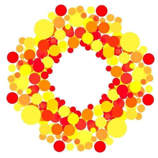 Bunter Hintergrund in Rot und Gelb