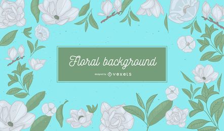 Diseño floral gris