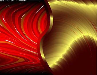 Fondo abstracto ondas rojas