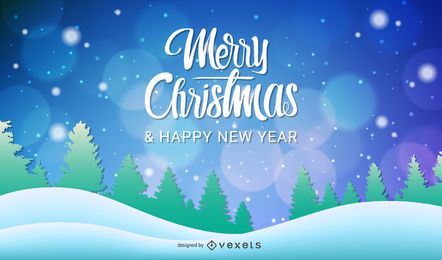 Winter blue background