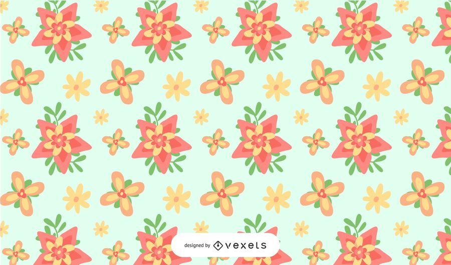 Little Flowers Background Vector Download