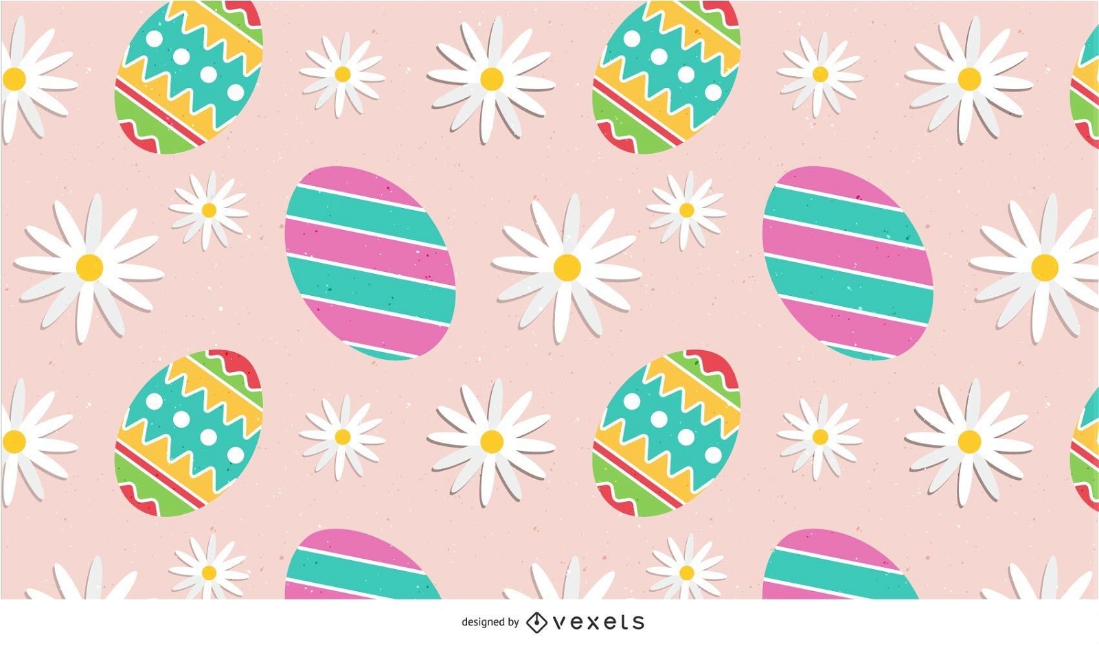 Colorful Floral Easter background