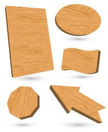 3d Vector Wooden labels 3d Vector Wooden labels
