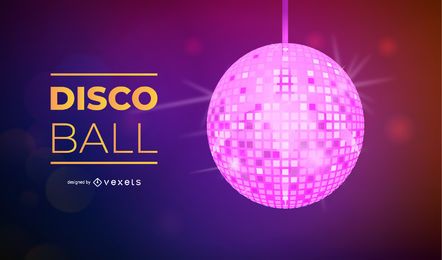 Vetor de bola de discoteca colorida