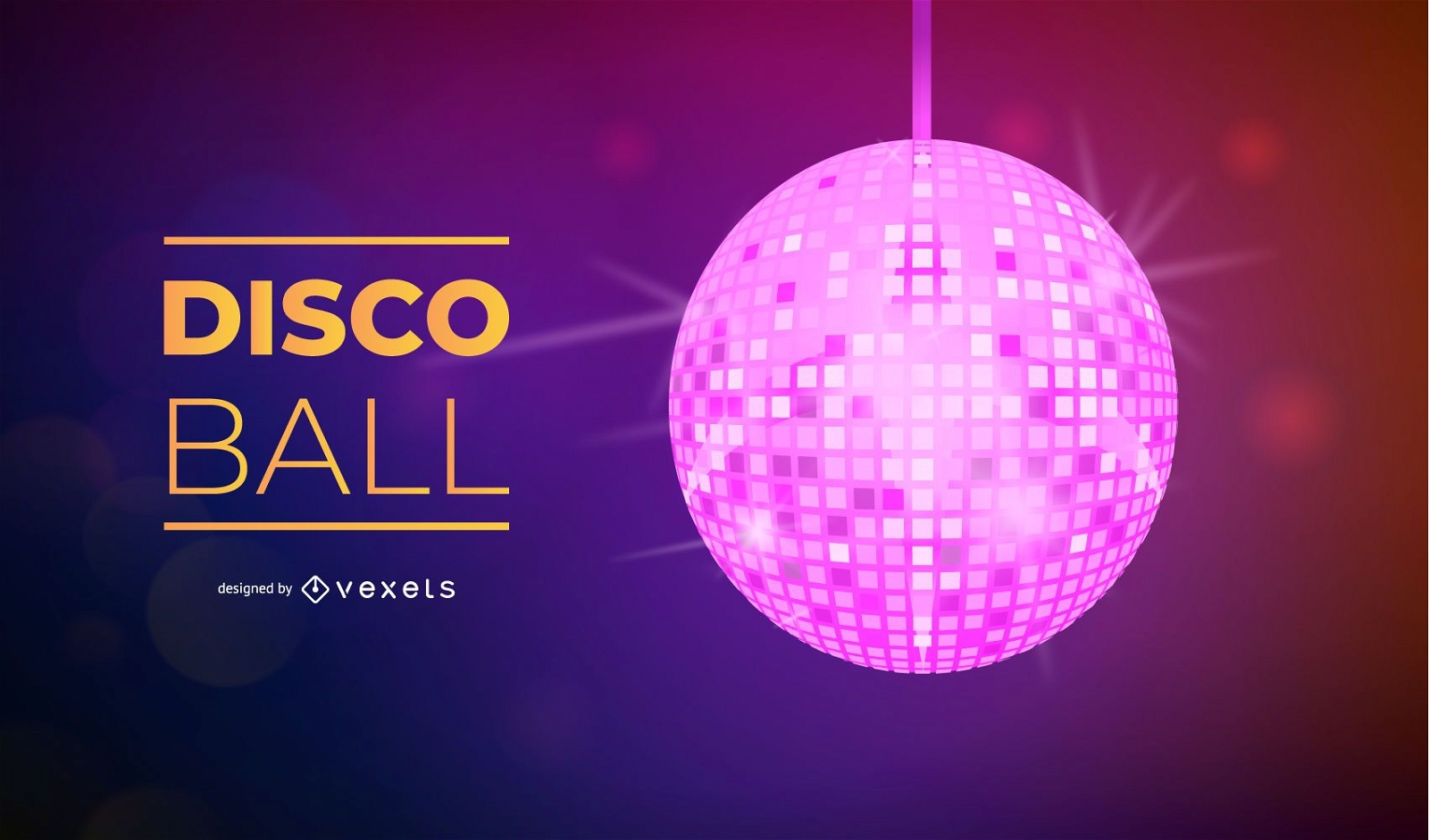 Colorful disco ball vector
