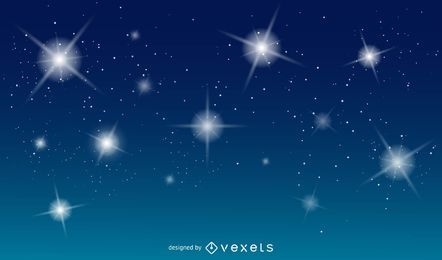Blue vector background with stars