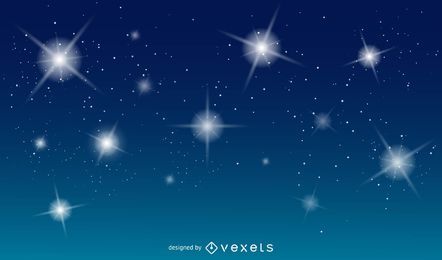 Fundo azul do vetor com estrelas