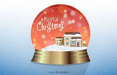 globo de neve feliz natal