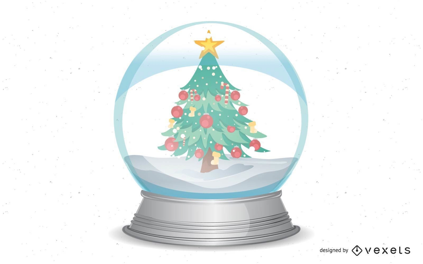 Christmas Snow Globe Vector Desgin