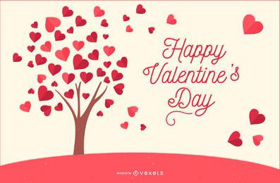 Árbol de amor para san valentín