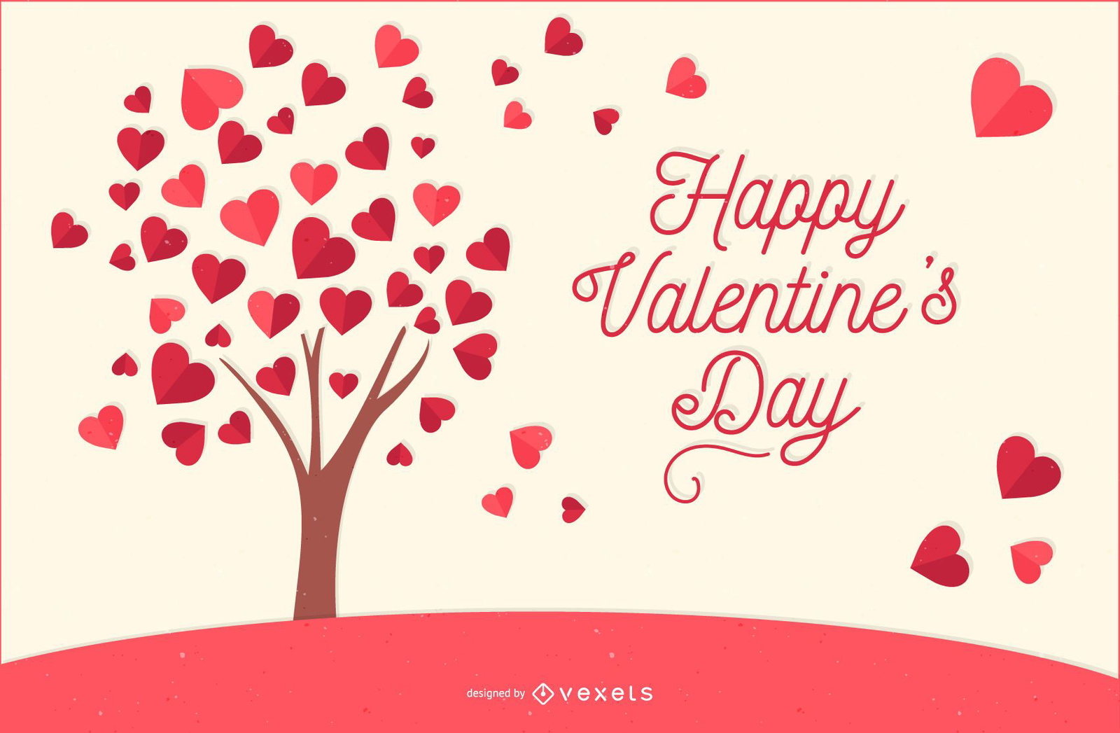 Download Love Tree For Valentine's Day - Vector Download