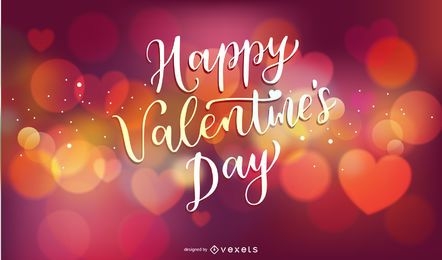 Shiny valentines day vector background