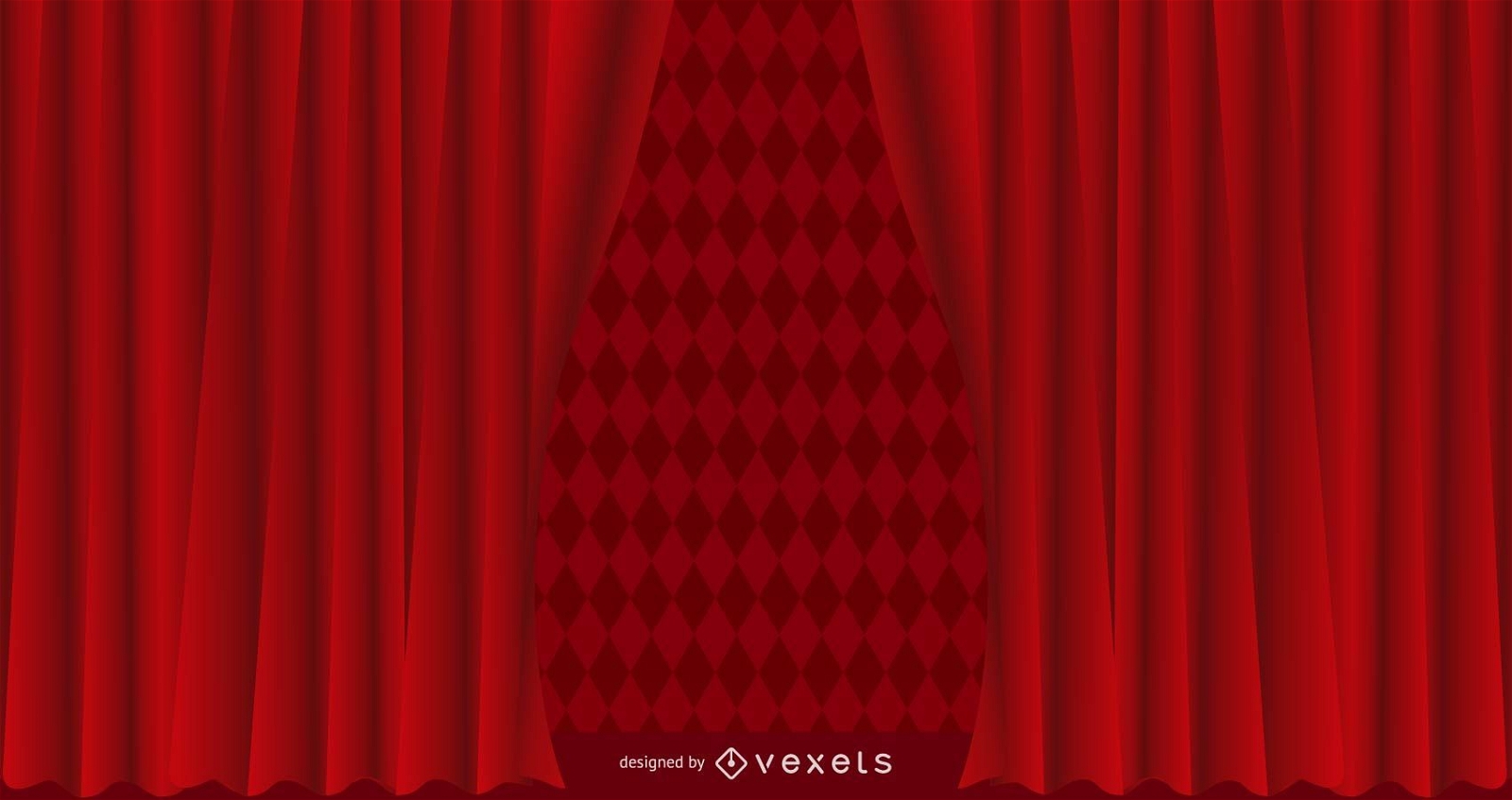 Fondo de cortina con textura roja