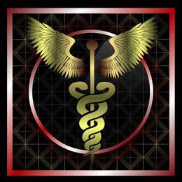 Encanto del caduceo médico de la vendimia Encanto del caduceo médico de la vendimia