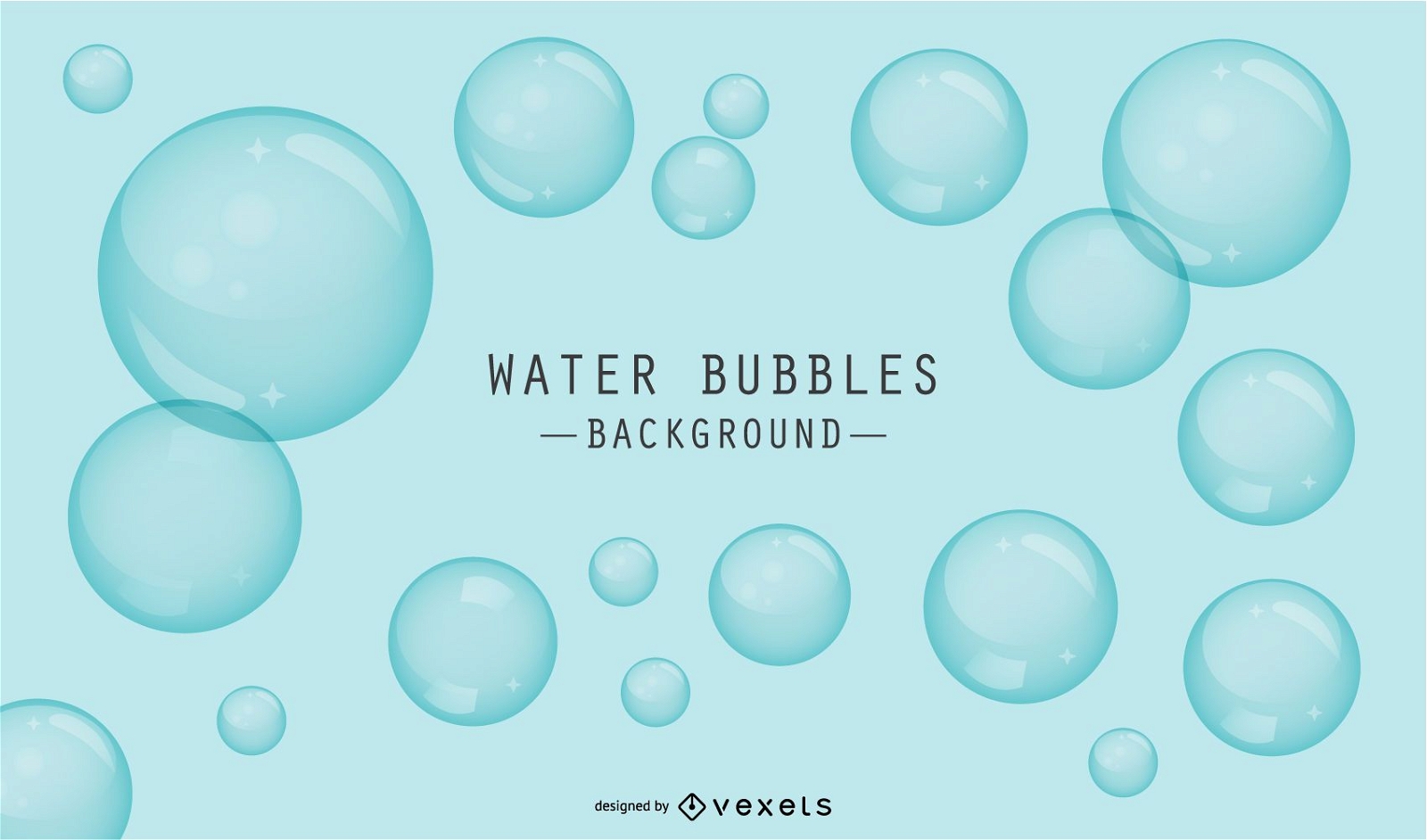 Fondo azul con burbujas