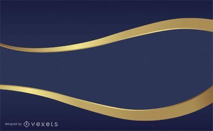 Fundo azul e dourado do vetor