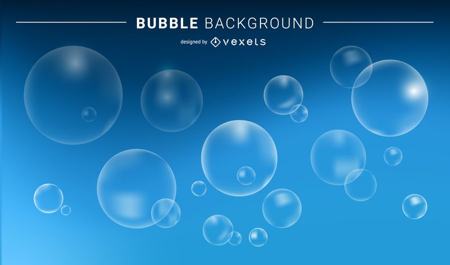 Transparent bubbles and blue background Transparent bubbles and blue background