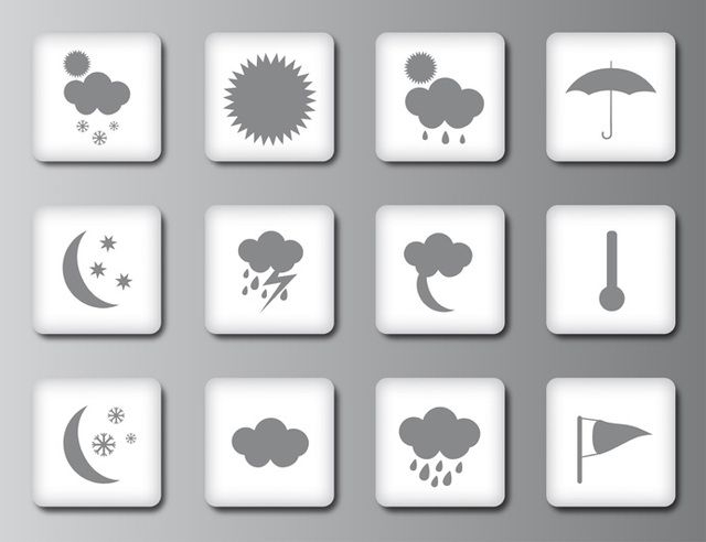 Weather icons or buttons