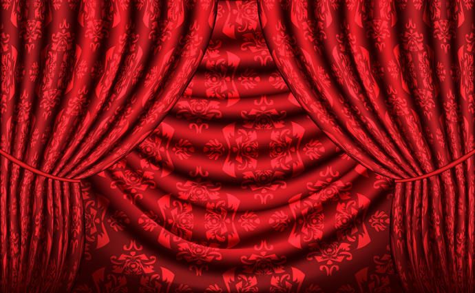 Red vector curtain with vintage texture Red vector curtain with vintage texture