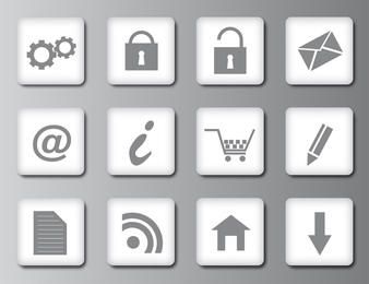 Bereinigen Sie Web 2.0-Symbole