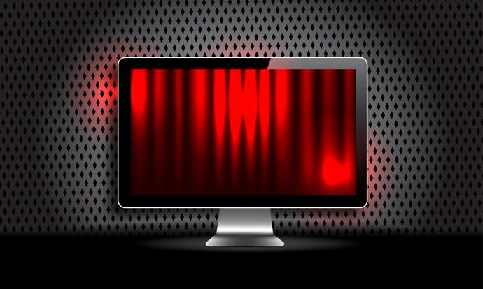 Dark design with LCD monitor Dark design with LCD monitor