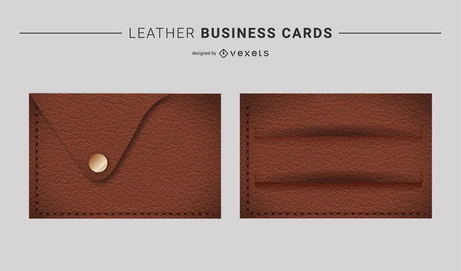 Vector de cuero tarjetas de visita Vector de cuero tarjetas de visita
