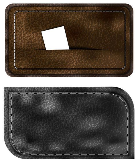 Vector Leather Business Cards Vector Leather Business Cards