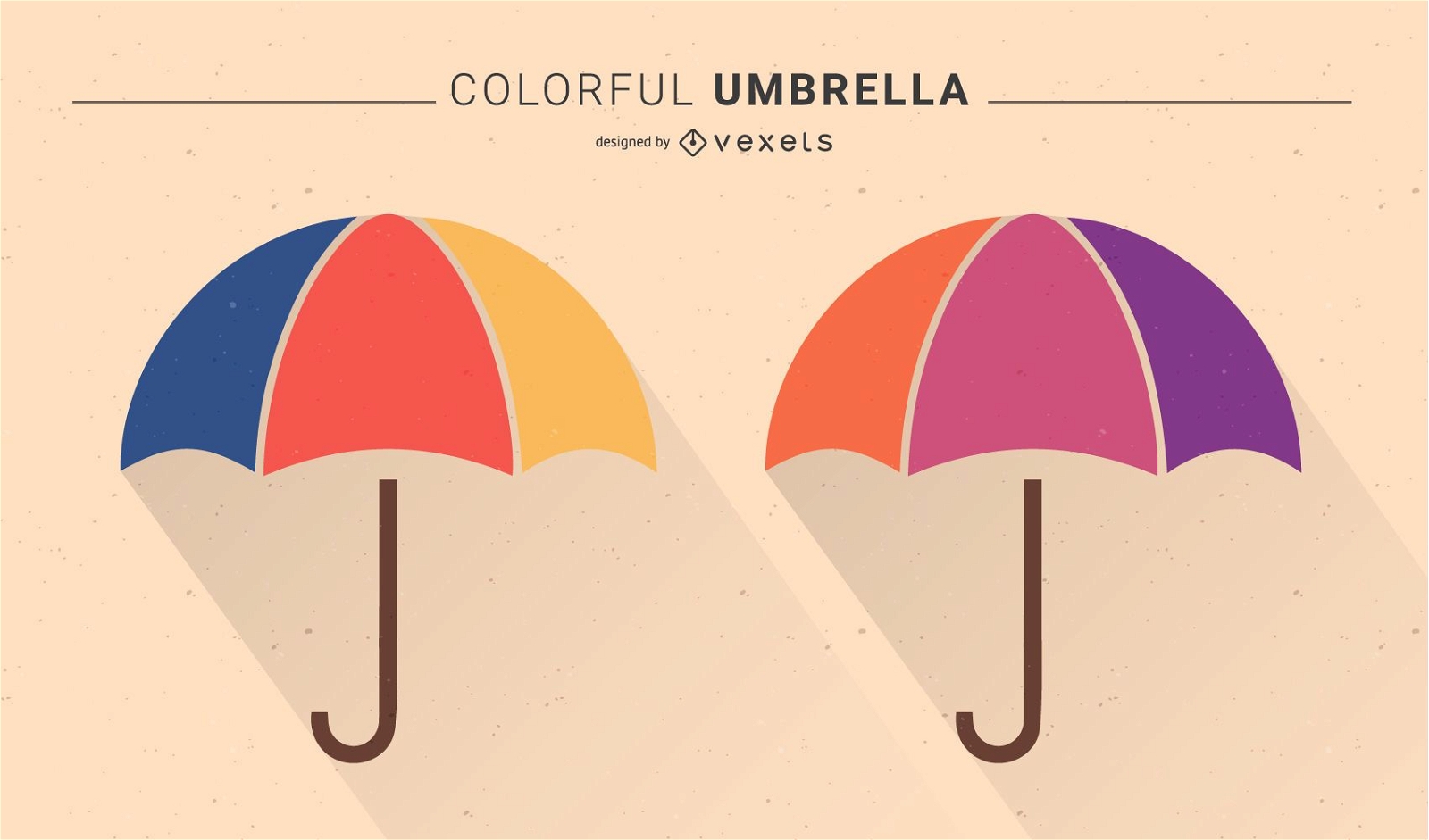 Bunter Regenschirm - Kostenlose Vektorgrafiken