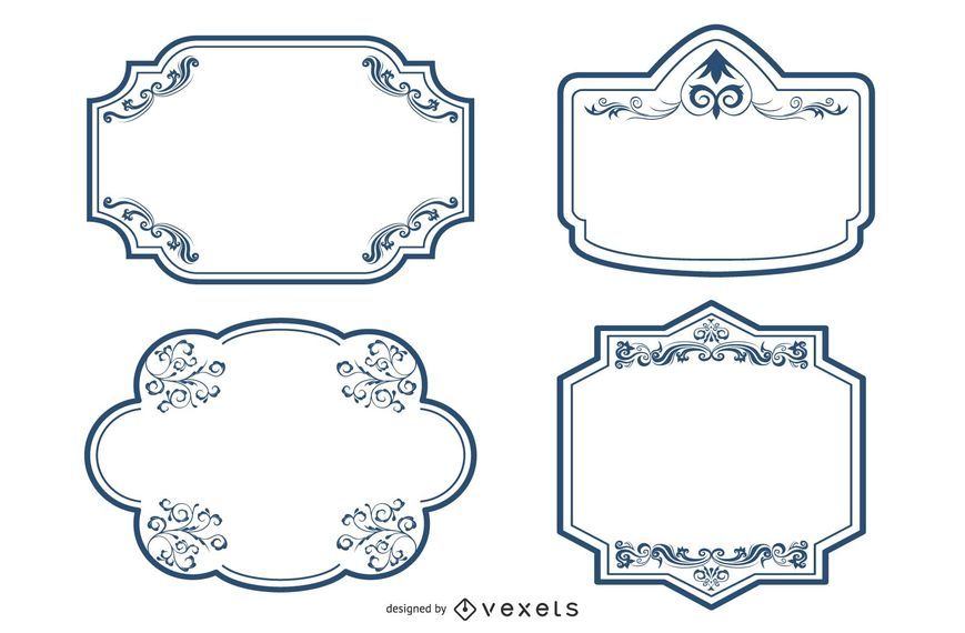 Marcos decorativos decorados establecidos Marcos decorativos decorados establecidos