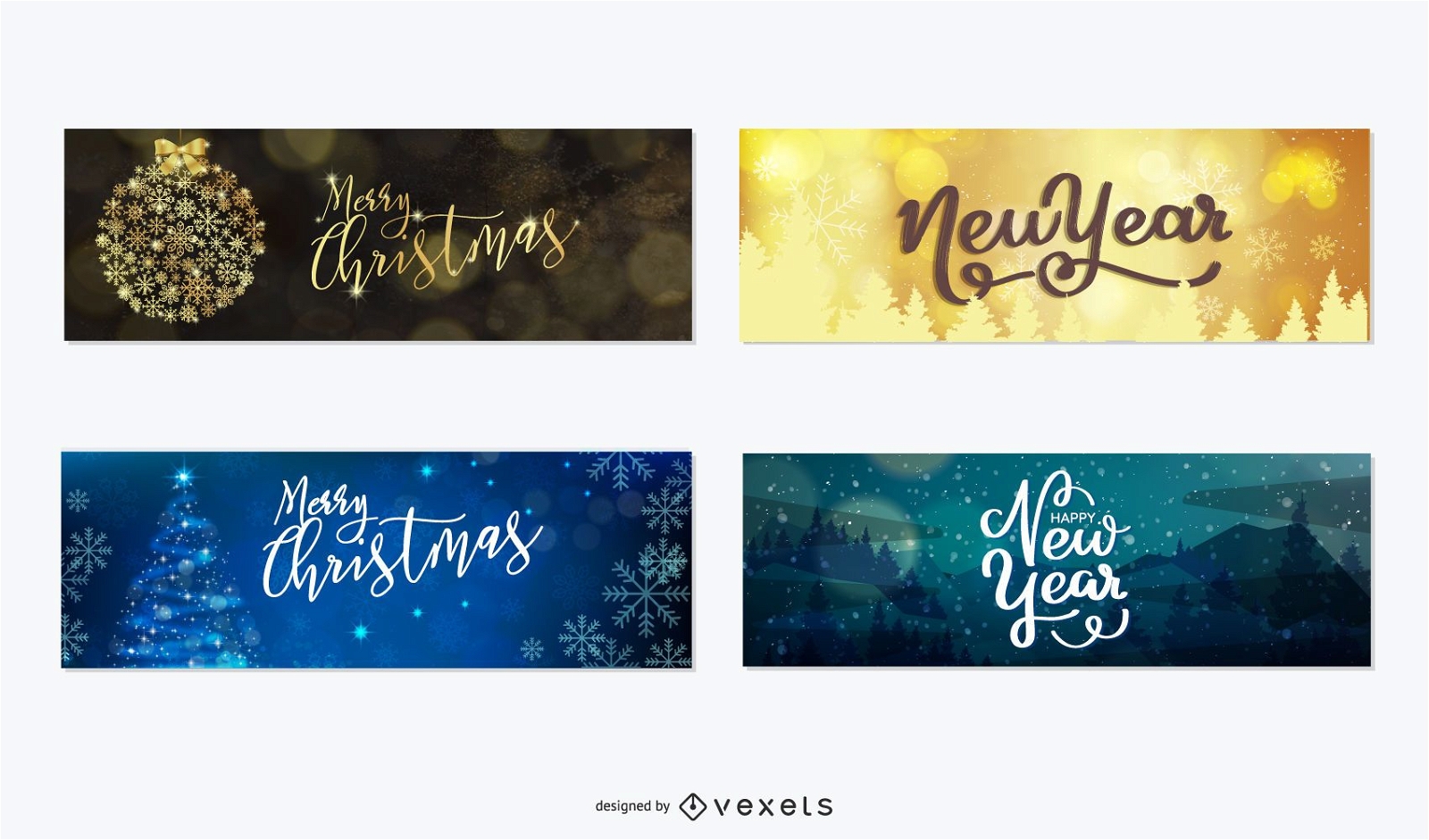 Christmas & New Year Banner pack
