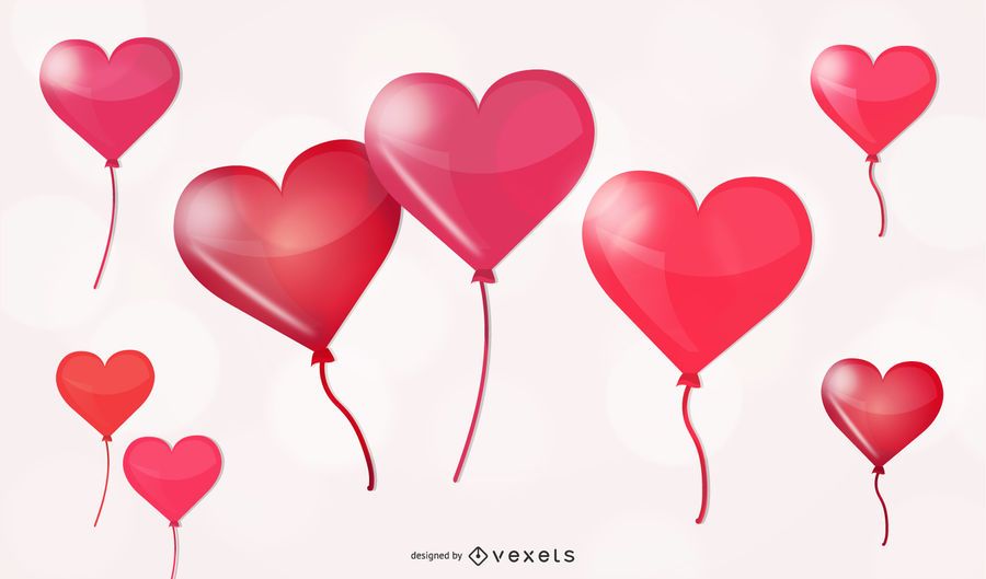 Globos en forma de corazon Globos en forma de corazon