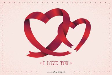 Dos corazones de cinta