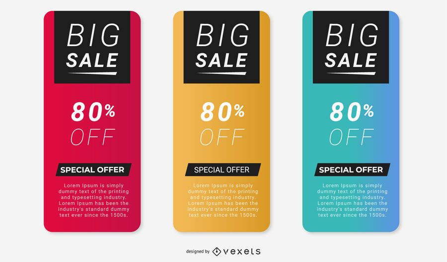 Caixas de promoção de vetor Caixas de promoção de vetor