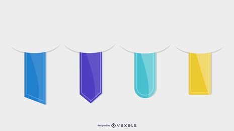 Colección de marcadores vectoriales