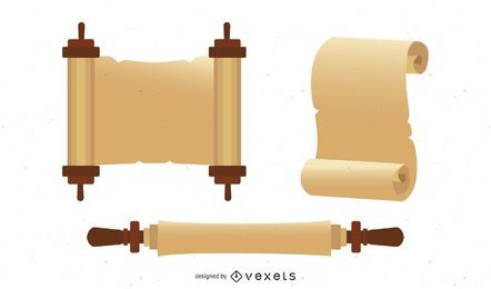 Papeles viejos de los rollos del vector Papeles viejos de los rollos del vector