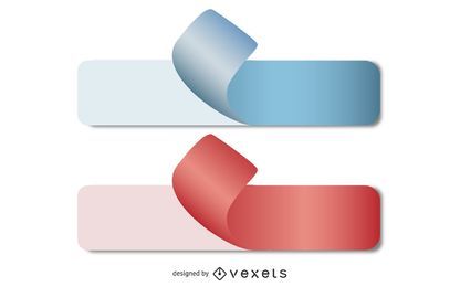 Vektor gekräuselte Papieraufkleber