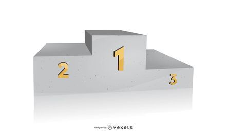 Pódio de pedra de vetor 3D Pódio de pedra de vetor 3D