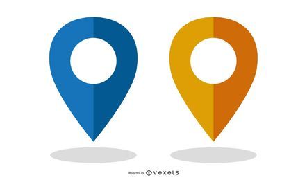 Marcadores de mapa vectorial Marcadores de mapa vectorial
